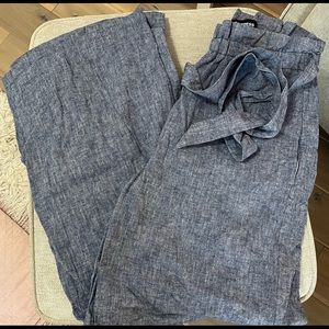 Wide leg high rise pant